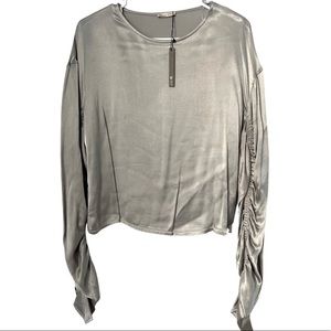 Zara grey blouse top